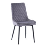 כסא PC-201010-01 אפור קטיפה R536-28