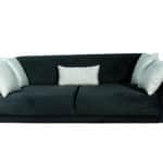 סלון דגם IMAGE 3+2 צבע שחור קטיפה רגל זהב 910035