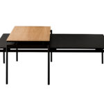 שולחן סלון מונקו(MONACO) שחור +אלון טיבעי